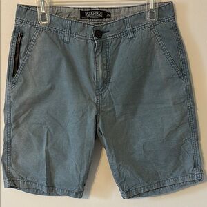 Ezekiel Blue Flat Front Cotton Shorts